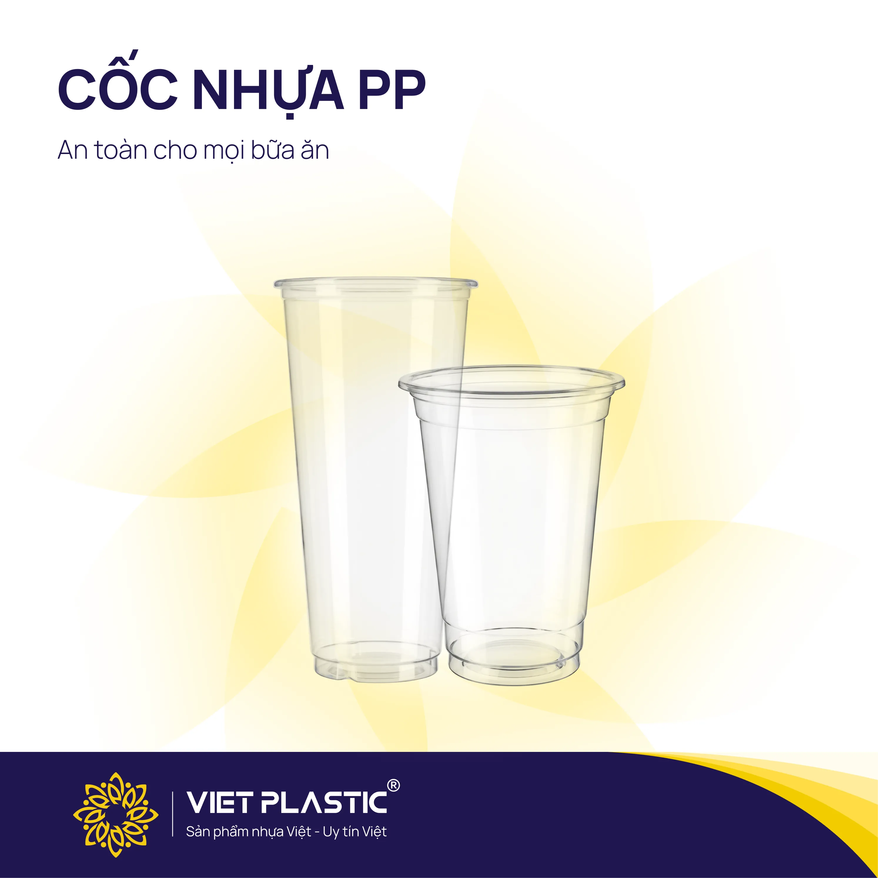 Cốc nhựa PP trong suốt dùng một lần của VietPlastic