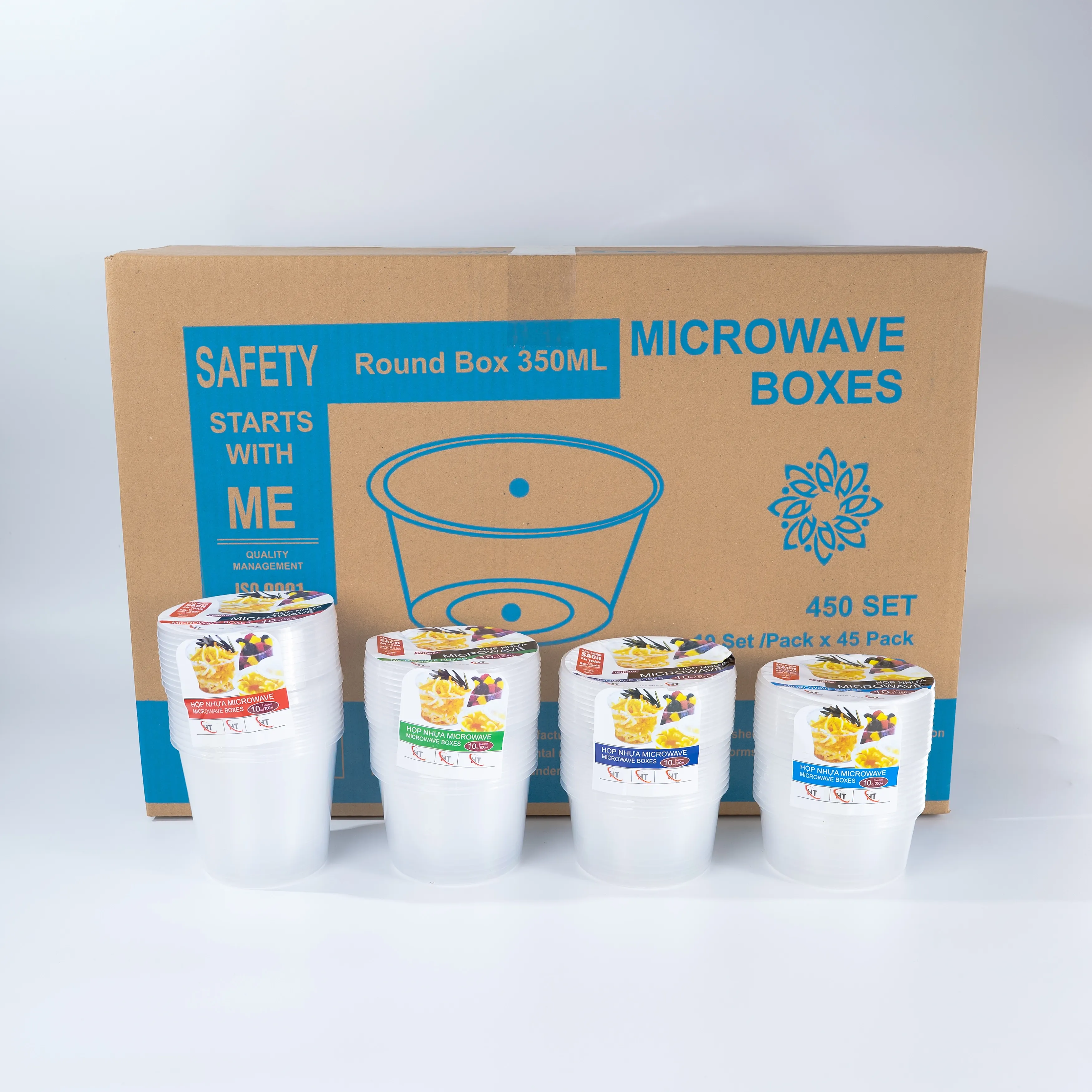 Thùng hộp nhựa microwave tròn